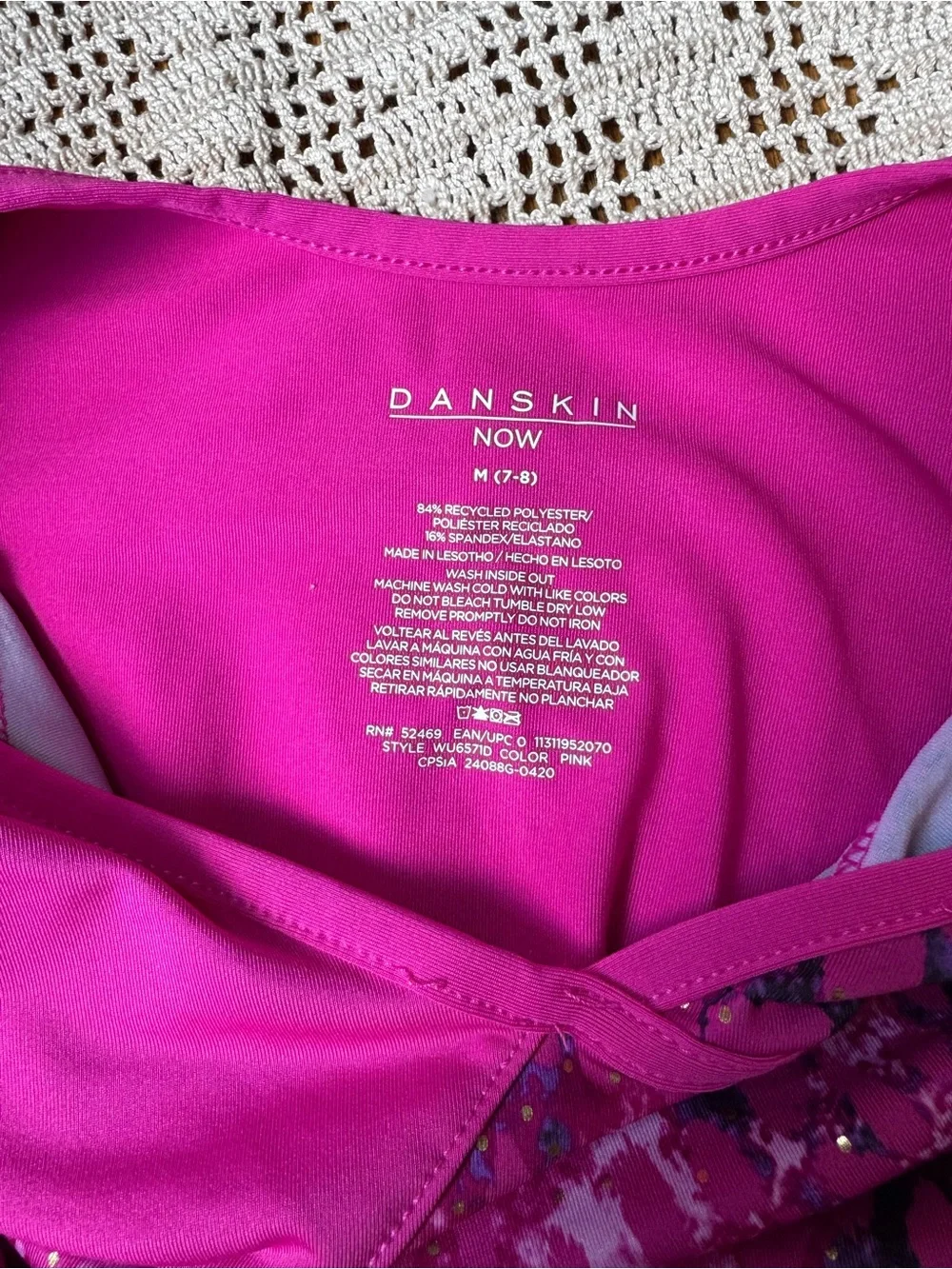 Danskin Now Bright Fuchsia Long-Sleeve Leotard and Matching Skort